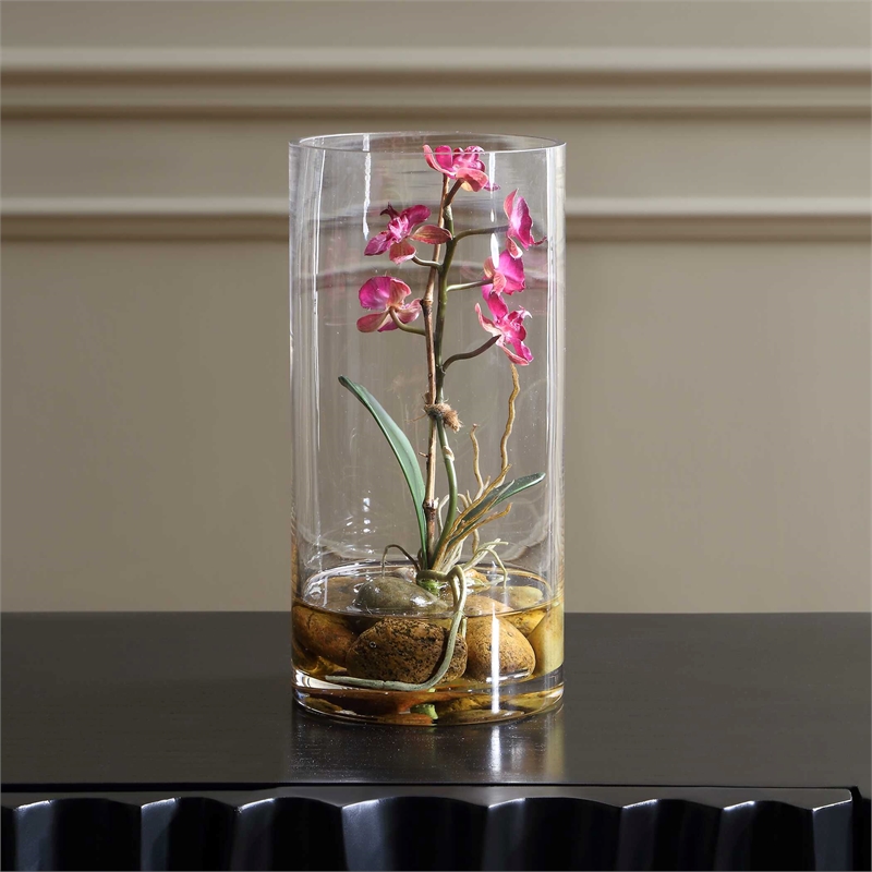 Uttermost Mariposa Orchid Display in Fuchsia