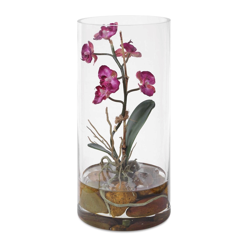 Uttermost Mariposa Orchid Display in Fuchsia