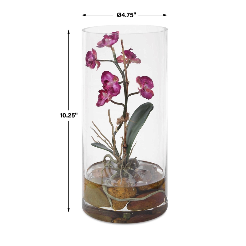 Uttermost Mariposa Orchid Display in Fuchsia