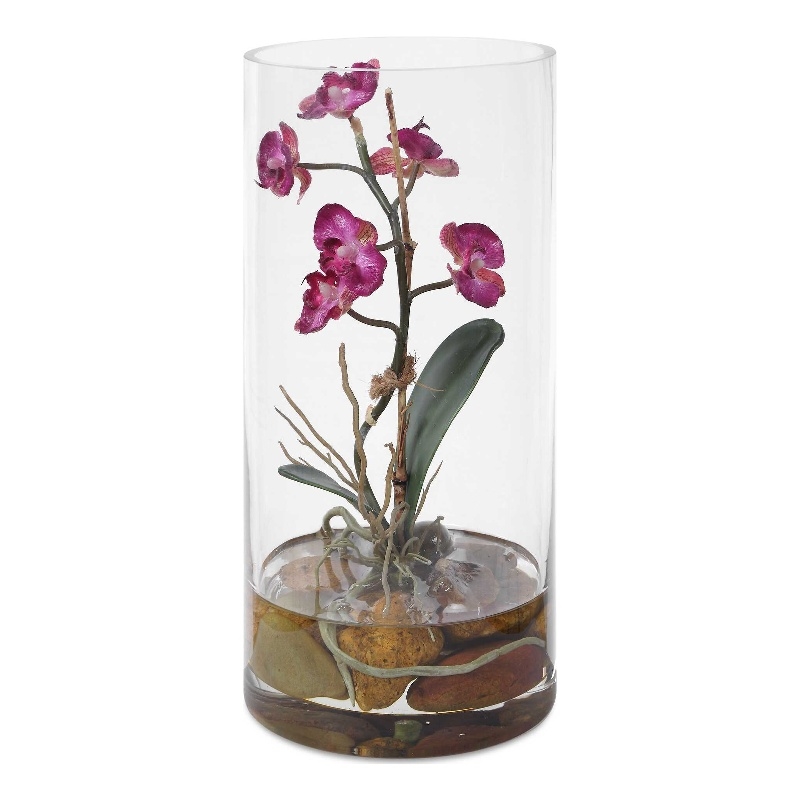 Uttermost Mariposa Orchid Display in Fuchsia