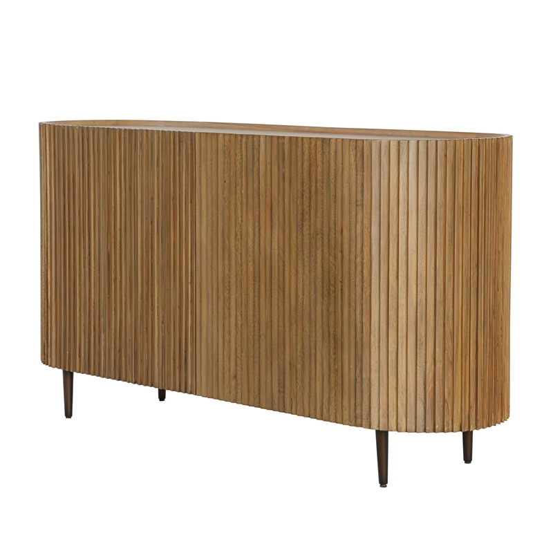 Uttermost Reese Pleated 2-Door Cabinet in Woodtone