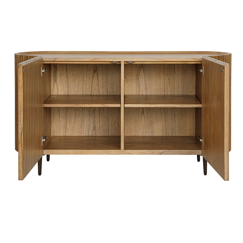 Uttermost Reese Pleated 2-Door Cabinet in Woodtone