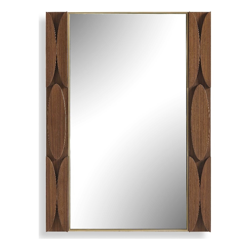 Uttermost Macario Mid-Century Wood Mirror in Woodtone