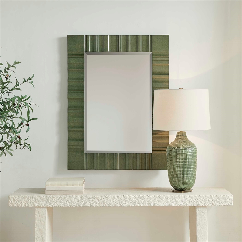 Uttermost Quincey Mirror in Olive Green
