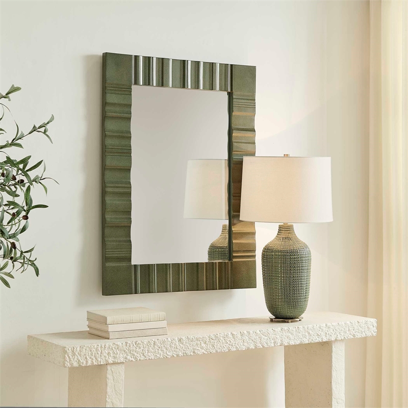 Uttermost Quincey Mirror in Olive Green