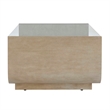 Uttermost Maeva Modern Glass Coffee Table in Woodtone
