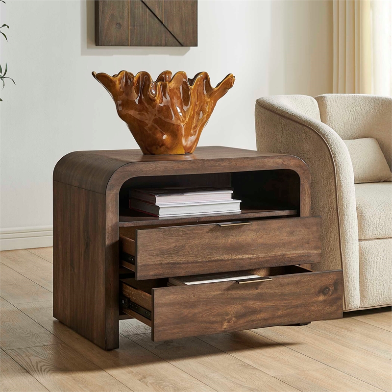 Uttermost Decatur Side Table in Dark Walnut