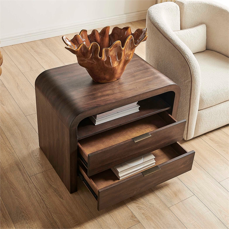 Uttermost Decatur Side Table in Dark Walnut