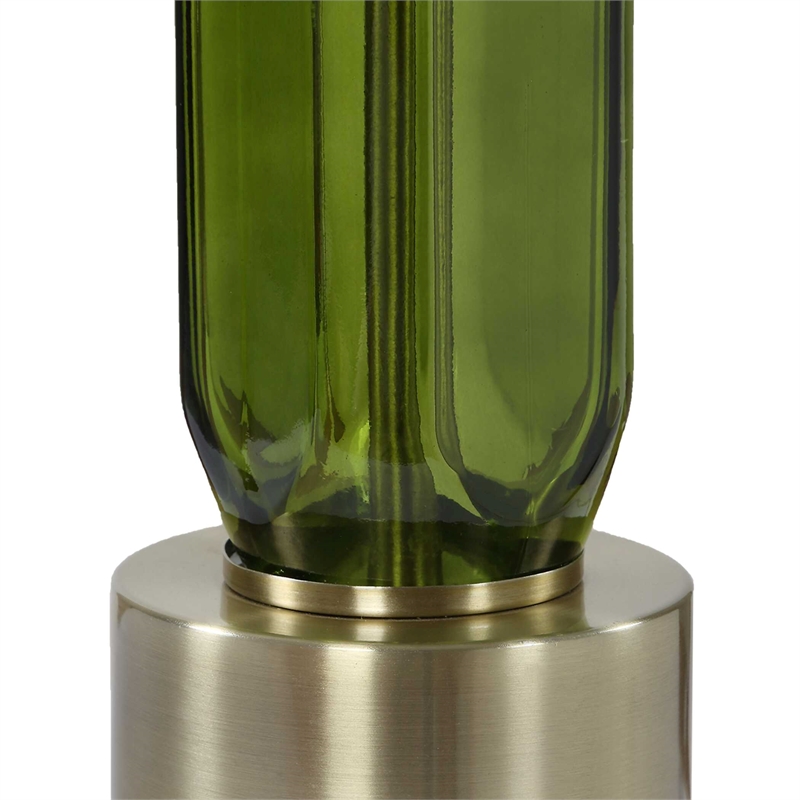 Uttermost Aspis Glass Table Lamp in Green
