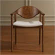 Uttermost Augusta Dining Chair in Burl Brown and White