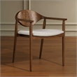 Uttermost Augusta Dining Chair in Burl Brown and White