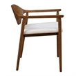 Uttermost Augusta Dining Chair in Burl Brown and White