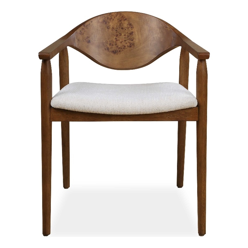 Uttermost Augusta Dining Chair in Burl Brown and White