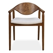 Uttermost Augusta Dining Chair in Burl Brown and White