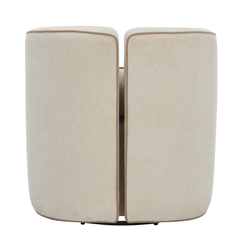 Uttermost Vega Swivel Chair in Ecru White