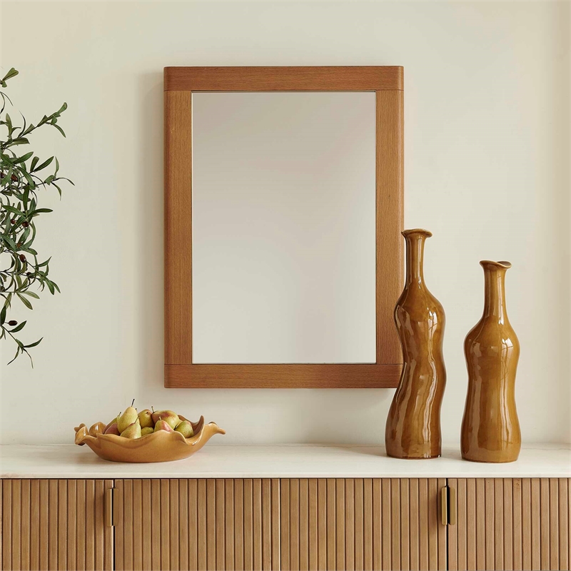 Uttermost Bishop Gunstock Mirror in Oak Woodtone