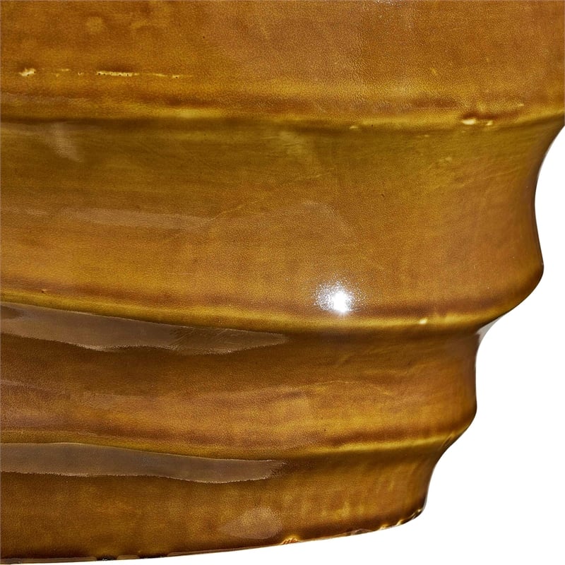 Uttermost Canyon Wave Indoor-Outdoor Earthy Planter in Brown