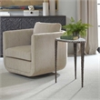 Uttermost Arnold Marble Accent Table in White and Bronze
