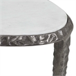 Uttermost Arnold Marble Accent Table in White and Bronze