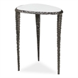Uttermost Arnold Marble Accent Table in White and Bronze