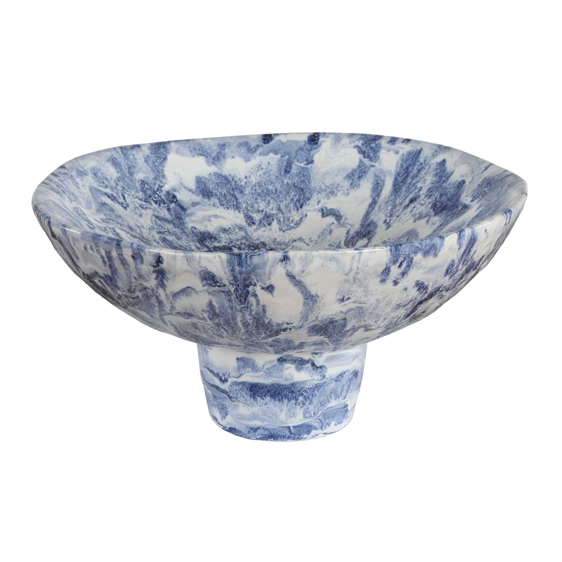 Uttermost Pedestal Bowl in Indigo Marble