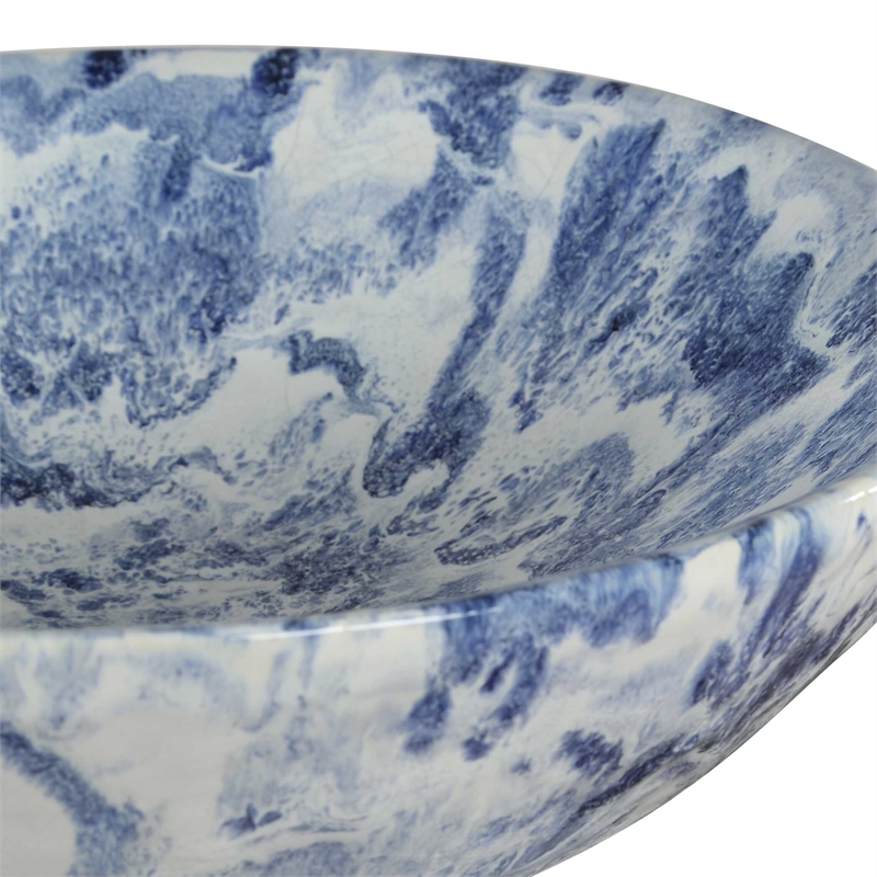 Uttermost Pedestal Bowl in Indigo Marble
