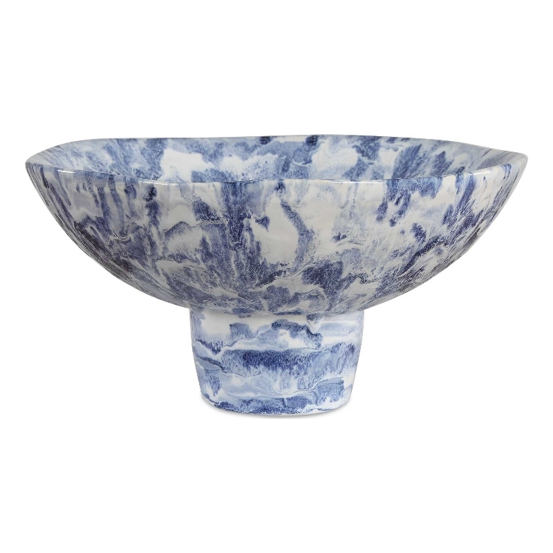 Uttermost Pedestal Bowl in Indigo Marble