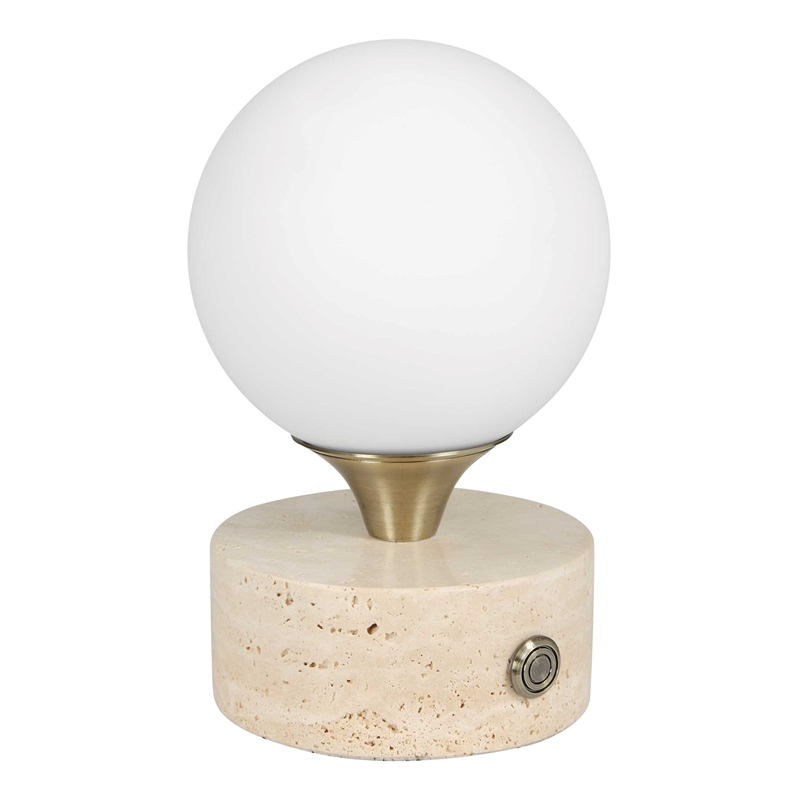 Uttermost Abril Rechargeable LED Accent Lamp in Brass and Gold