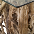Uttermost Teak Coastal Wood and Glass Console Table in Woodtone