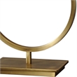 Uttermost Duara Metal Circle Table Lamp in Plated Brushed Brass/White