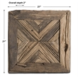 Uttermost Rennick Transitional Reclaimed Wood Wall Art in Brown