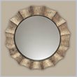 Uttermost Gotham Contemporary PU U Leaf Wall Mirror in Gray/Silver
