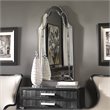 Uttermost Hovan Contemporary Wood Frameless Arched Beveled Mirror in Gray