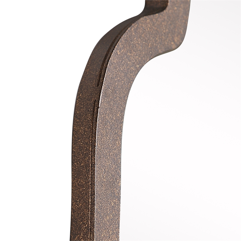 Uttermost Brayden Metal MDF Arch Mirror in Lightly Textured Dark Brown/Gold