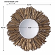 Uttermost Hemani Contemporary Metal Mirror in Antique Gold/Light Gray