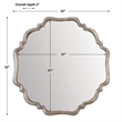 Uttermost Valentia Contemporary Metal and Resin Mirror in Oxidized Silver/Gray