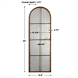 Uttermost Amiel Traditional Metal Arched Mirror in Maple Brown/Gold