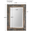 Uttermost Bozeman Mid-Century MDF and Fir Decorative Mirror in Distressed Blue