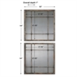 Uttermost Saragano Square Fir Wood Mirrors in Distressed Slate Blue (Set of 2)