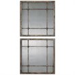 Uttermost Saragano Square Fir Wood Mirrors in Distressed Slate Blue (Set of 2)