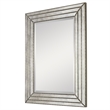 Uttermost Seymour Contemporary Wood Mirror in Antique Silver Finish