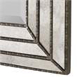 Uttermost Seymour Contemporary Wood Mirror in Antique Silver Finish