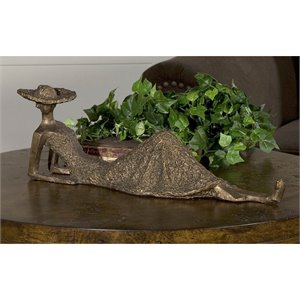 Uttermost Summer Days Resin Heavily Textured Sculpture in Antique Bronze