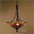 Uttermost Vitalia 3-Light Metal Glass and Resin Pendant in Oil Rubbed Bronze