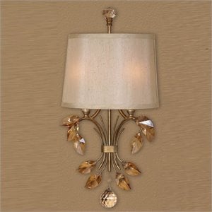 Uttermost Alenya 2-Light Modern Metal Wall Sconce in Burnished Gold
