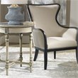 Uttermost Sandy Traditional Wood and Fabric Wingback Arm Chair in Beige