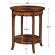 Uttermost Carmel Traditional MDF Wood End Table in Old Barn/Walnut