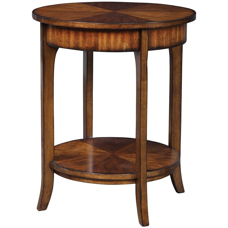 Uttermost Carmel Traditional MDF Wood End Table in Old Barn/Walnut