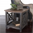 Uttermost Spiro Transitional Reclaimed Fir Wood End Table in Brushed Black