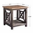 Uttermost Spiro Transitional Reclaimed Fir Wood End Table in Brushed Black